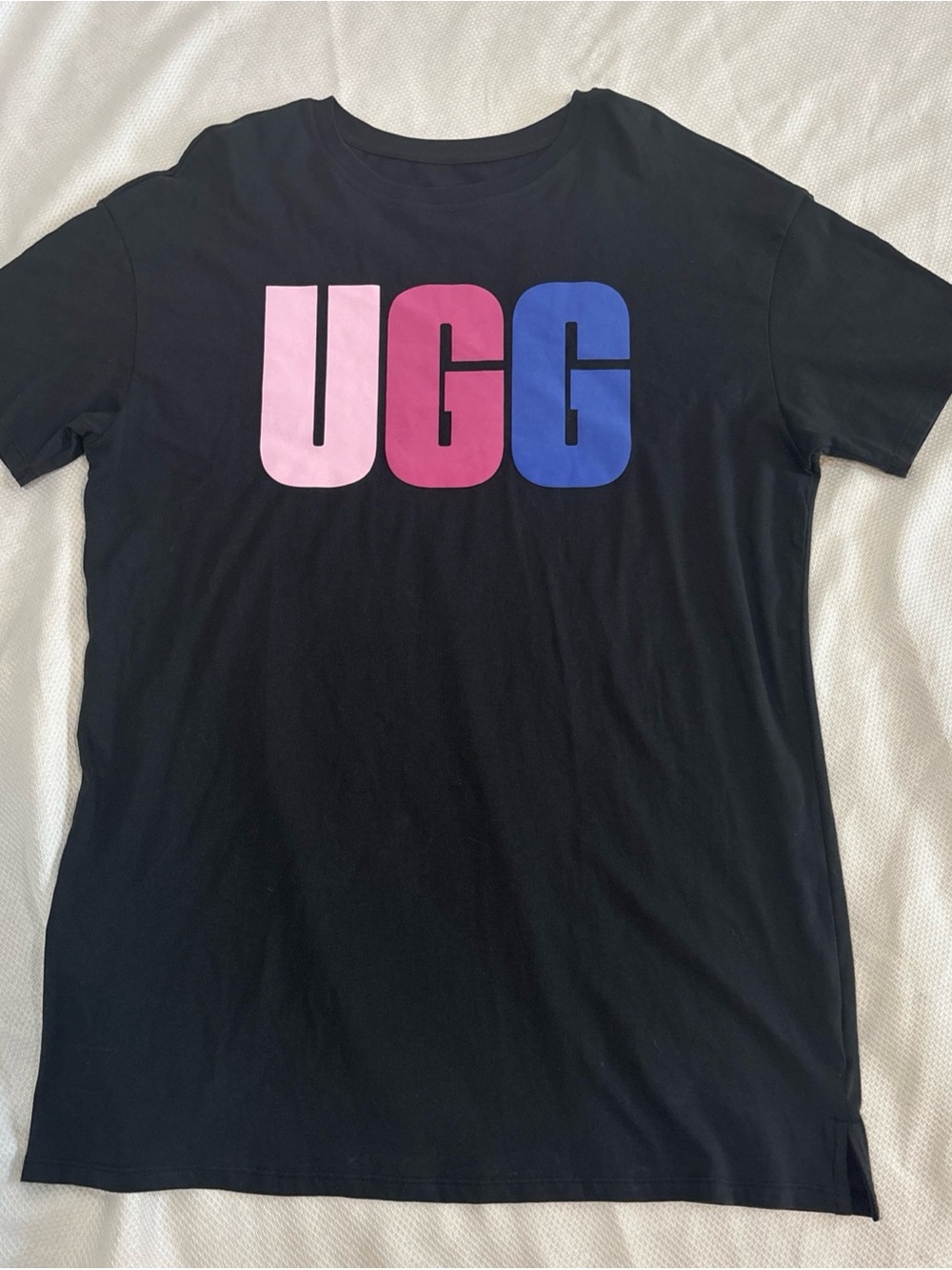 UGG T-Shirt Dress Oversized 100% Cotton Women’s Size Medium Black